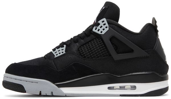 Nike Air Jordan 4 Retro SE "Black Canvas" - Black / Light Steel Grey / White