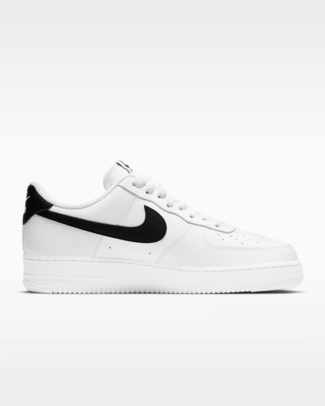 Nike Air Force 1 Low '07 White Black Pebbled Leather