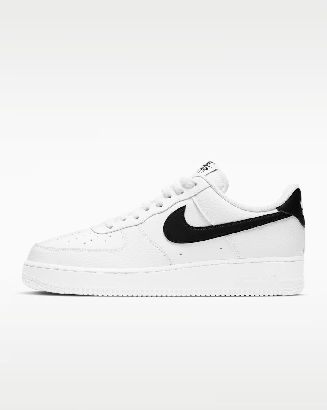 Nike Air Force 1 Low '07 White Black Pebbled Leather