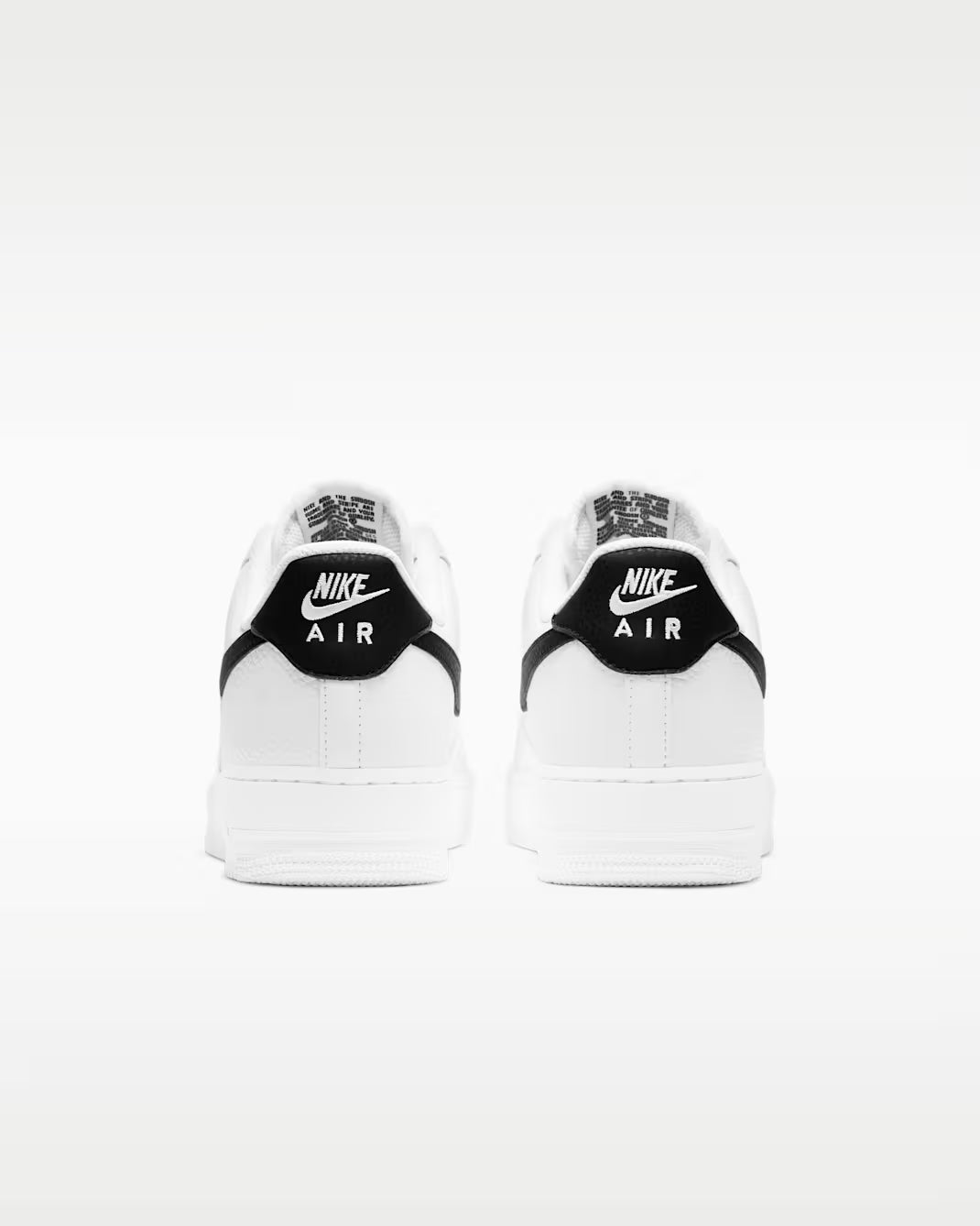 Nike Air Force 1 Low '07 White Black Pebbled Leather