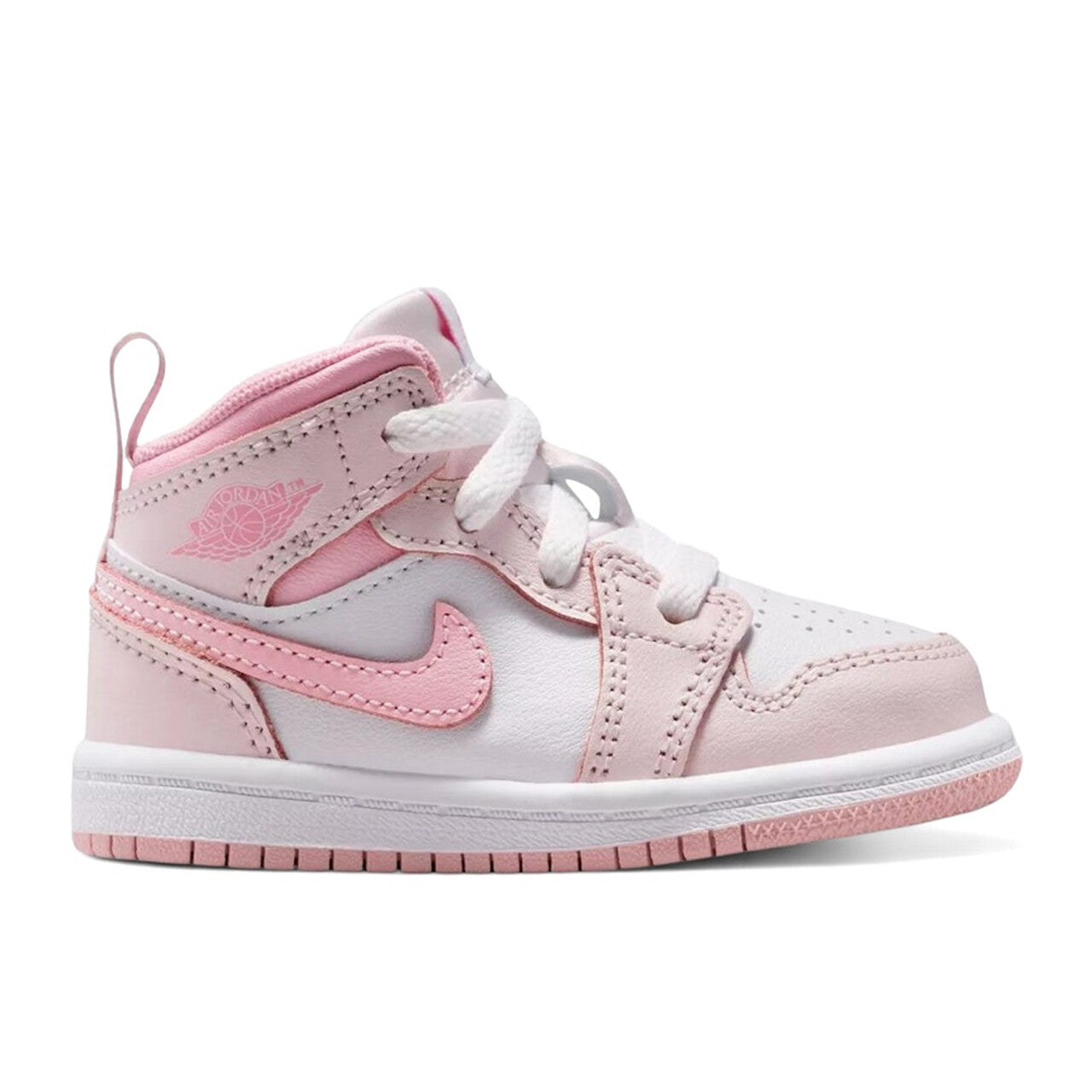 Jordan 1 Mid Toddler - Pearl Pink / Medium Soft Pink / White