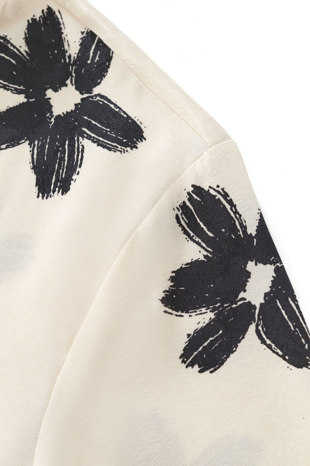Barocco Brush Bloom Shirt-Ivory