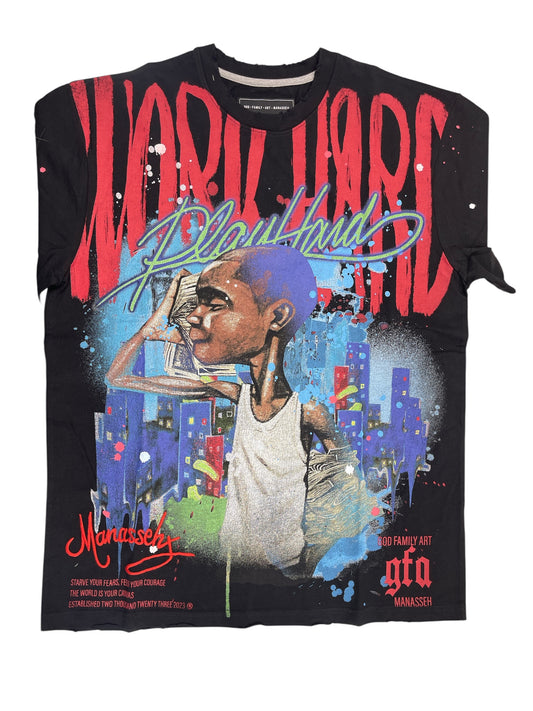 GFA Go Hard SS Knit T-Shirt-Black