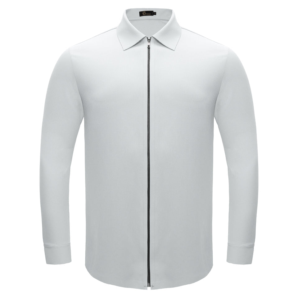 Barocco Zenith Zip Shirt - White
