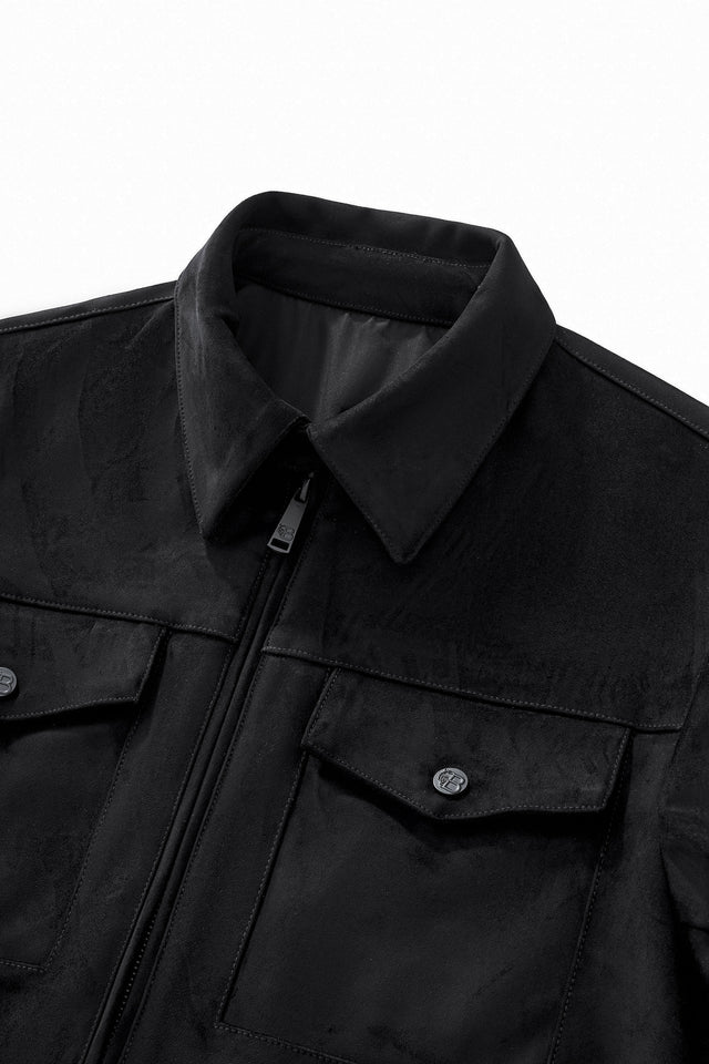 Barocco Helix Utility Zip Jacket-Black