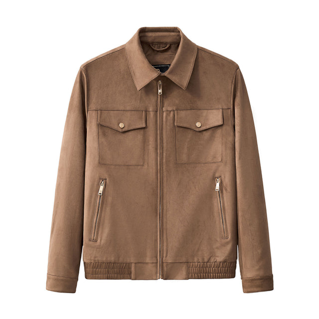 Barocco Helix Utility Zip Jacket-Brown