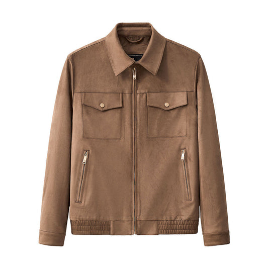 Barocco Helix Utility Zip Jacket-Brown