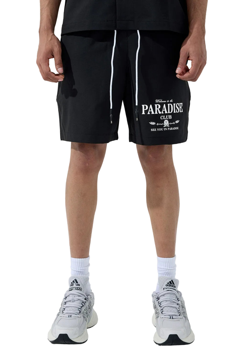 See You In Paradise Club Shorts-Black