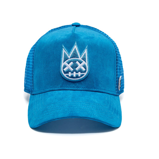 Cult Of Individuality Clean Logo Mesh Back Trucker Hat-Aqua Blue