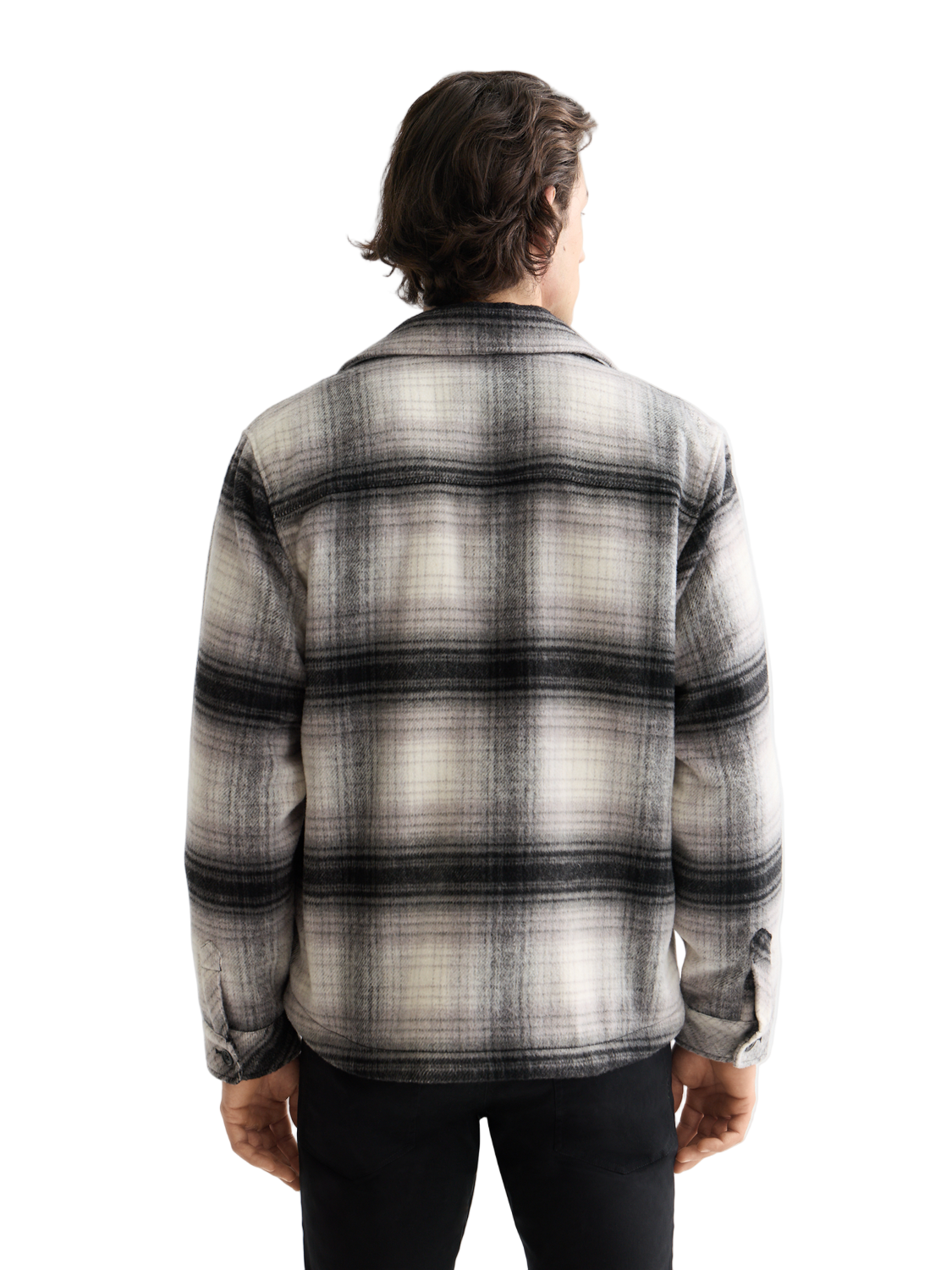 Scotch & Soda Check Overshirt-Dark Grey Check