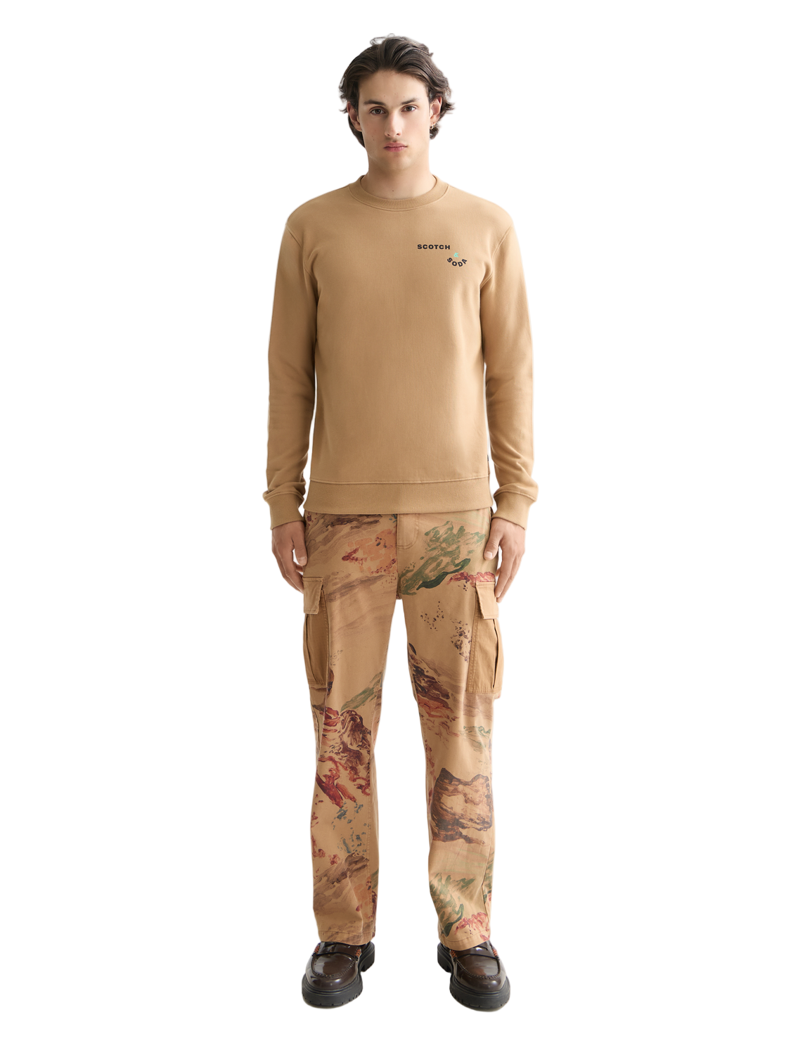 Scotch & Soda Artwork Sweatshirt-Tannin