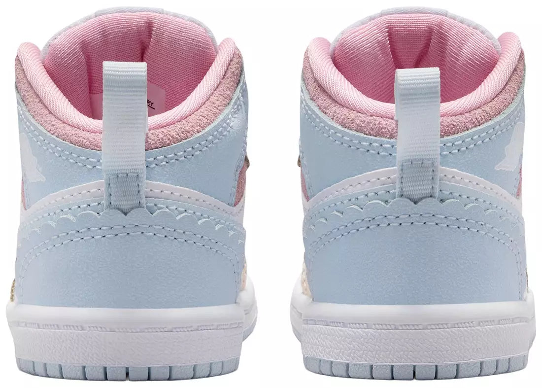 Jordan 1 Mid SE Fem Girls' Toddler Explore Jordan-Half Blue/Pale Ivory/White
