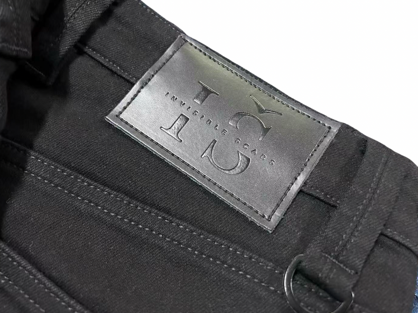 Invisible Scars Classic Jet Black Slim Skinny Jean