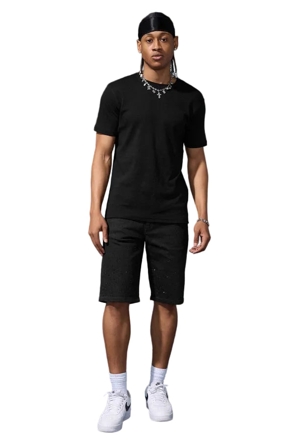 Jordan Craig OG Radiant Denim Shorts-Jet Black