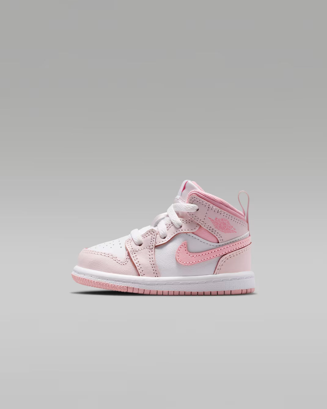 Jordan 1 Mid Toddler - Pearl Pink / Medium Soft Pink / White