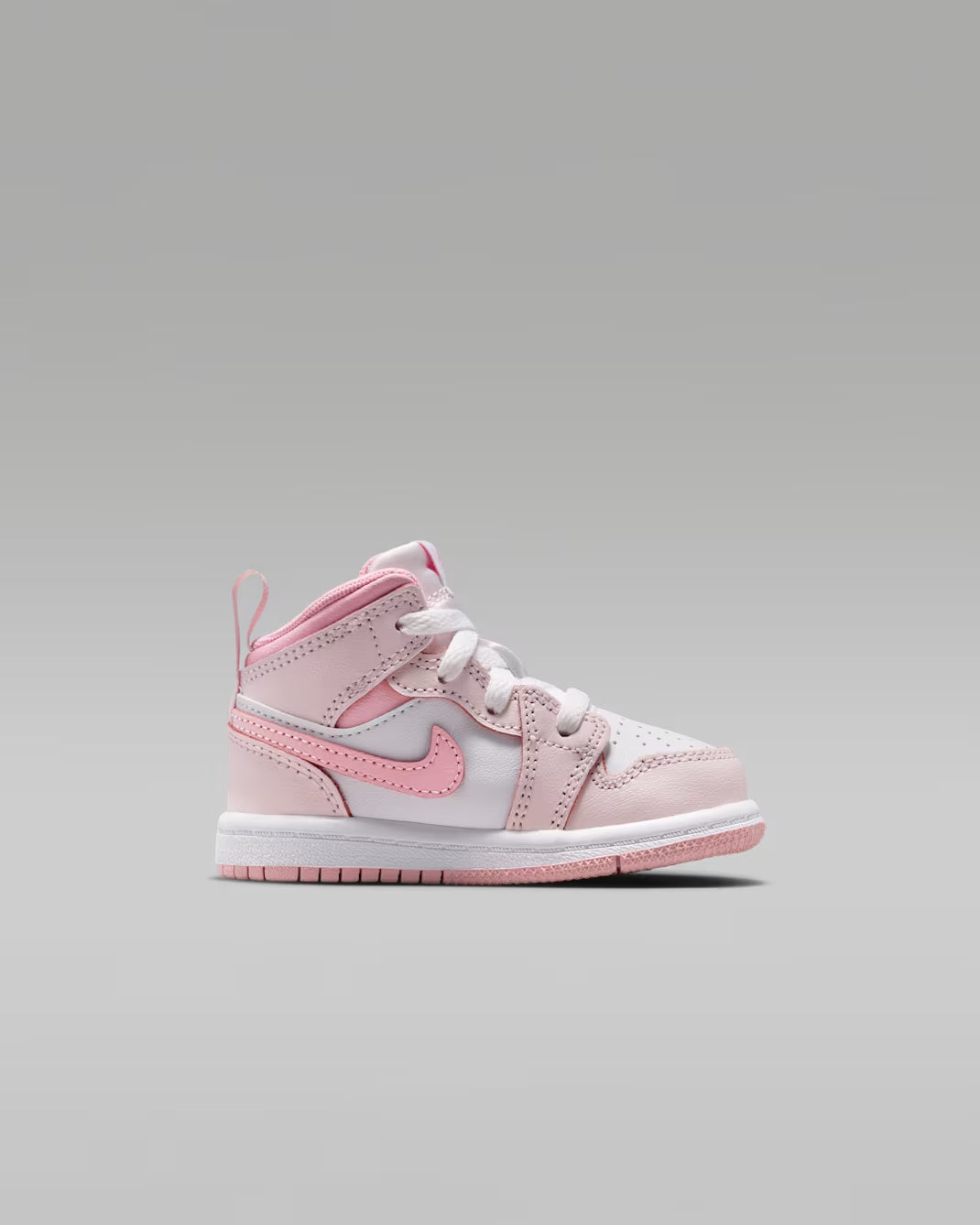Jordan 1 Mid Toddler - Pearl Pink / Medium Soft Pink / White