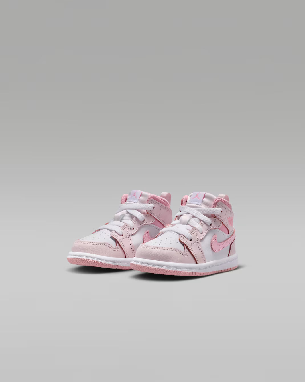 Jordan 1 Mid Toddler - Pearl Pink / Medium Soft Pink / White