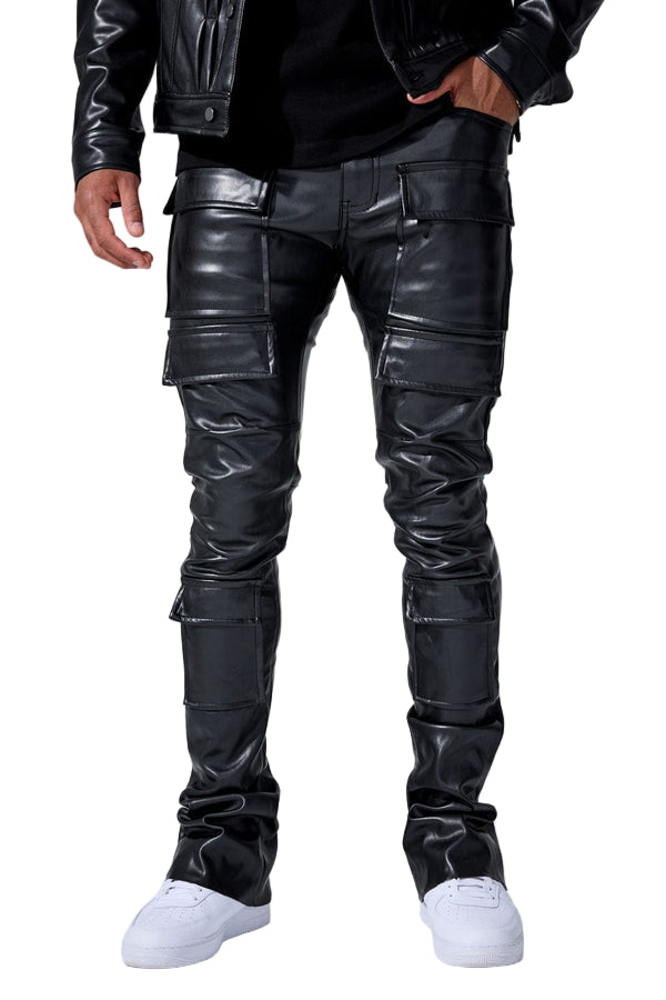 Jordan Craig Ross Stacked Thriller Cargo Pants - Black