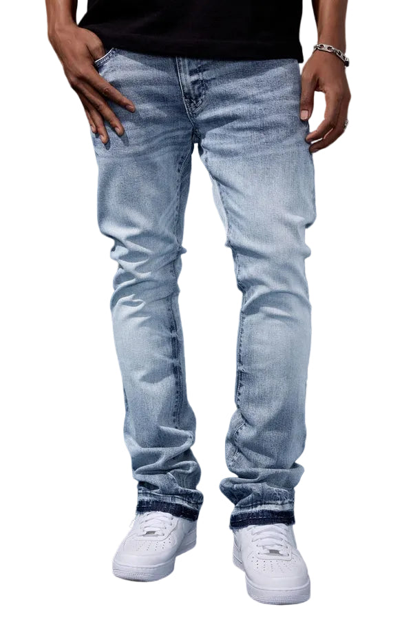 Jordan Craig Super Skinny Stacked Red Hook Denim Martin Stacked-Iced Blue