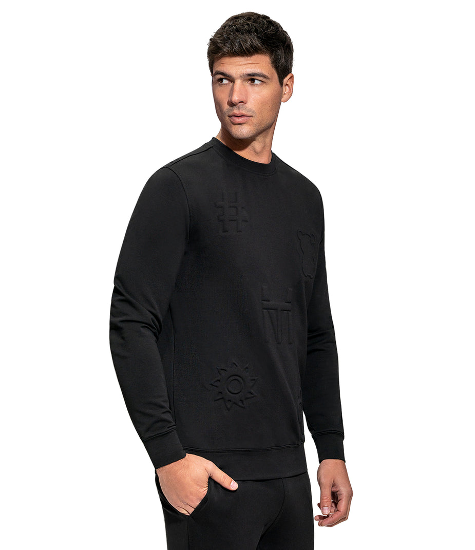 Messy Teddy Bancroft FT Crew Sweater - Black