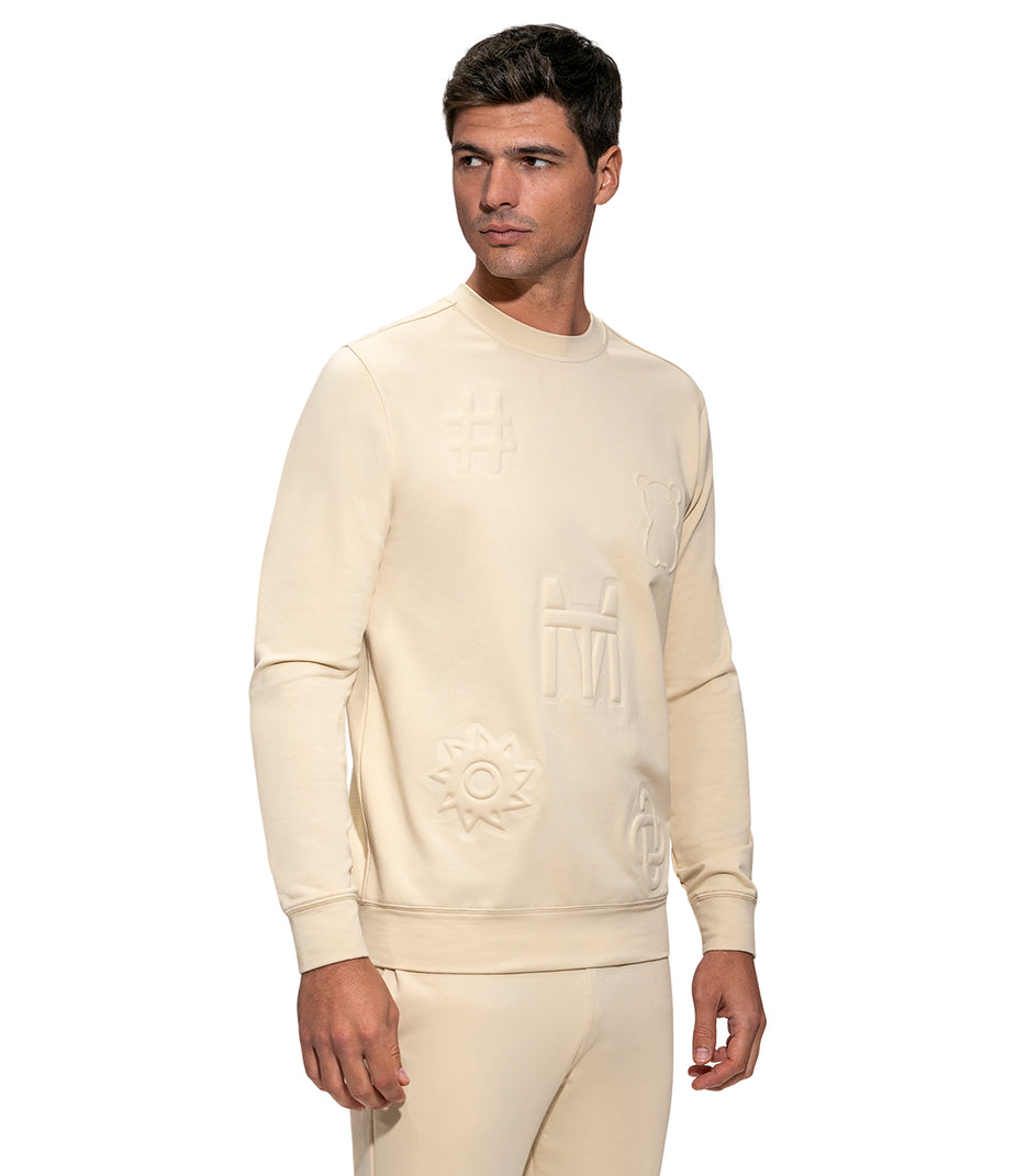 Messy Teddy Bancroft FT Crew Sweater - Sand