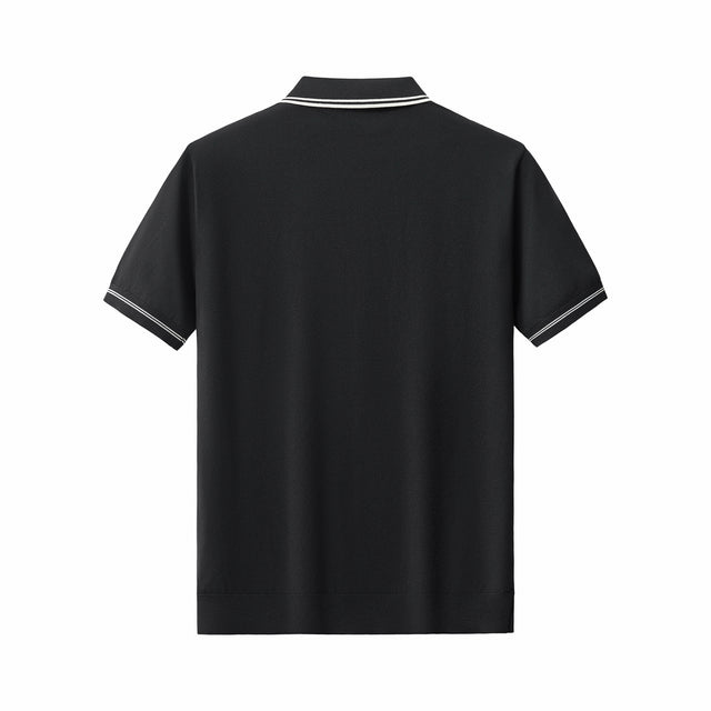 Barocco Urban Pulse Zip Polo - Black