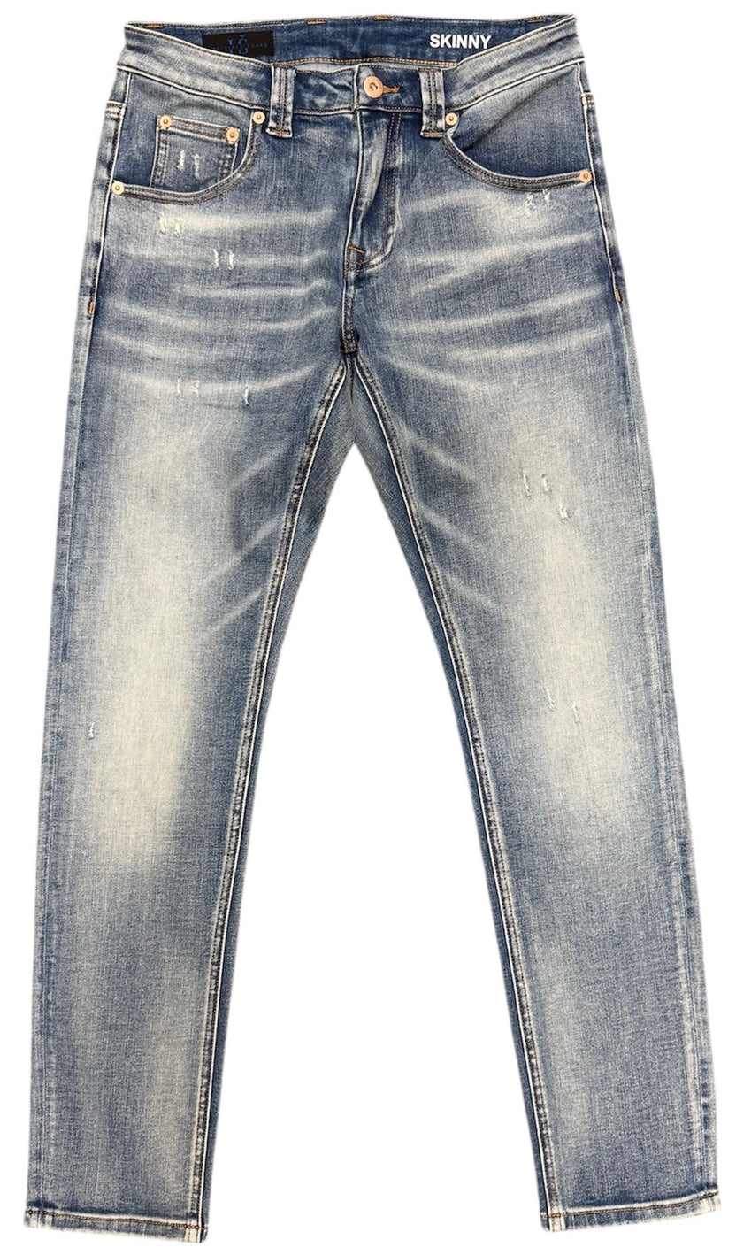Invisible Scars Men's ICE Slim Skinny Jean-Lt Blue