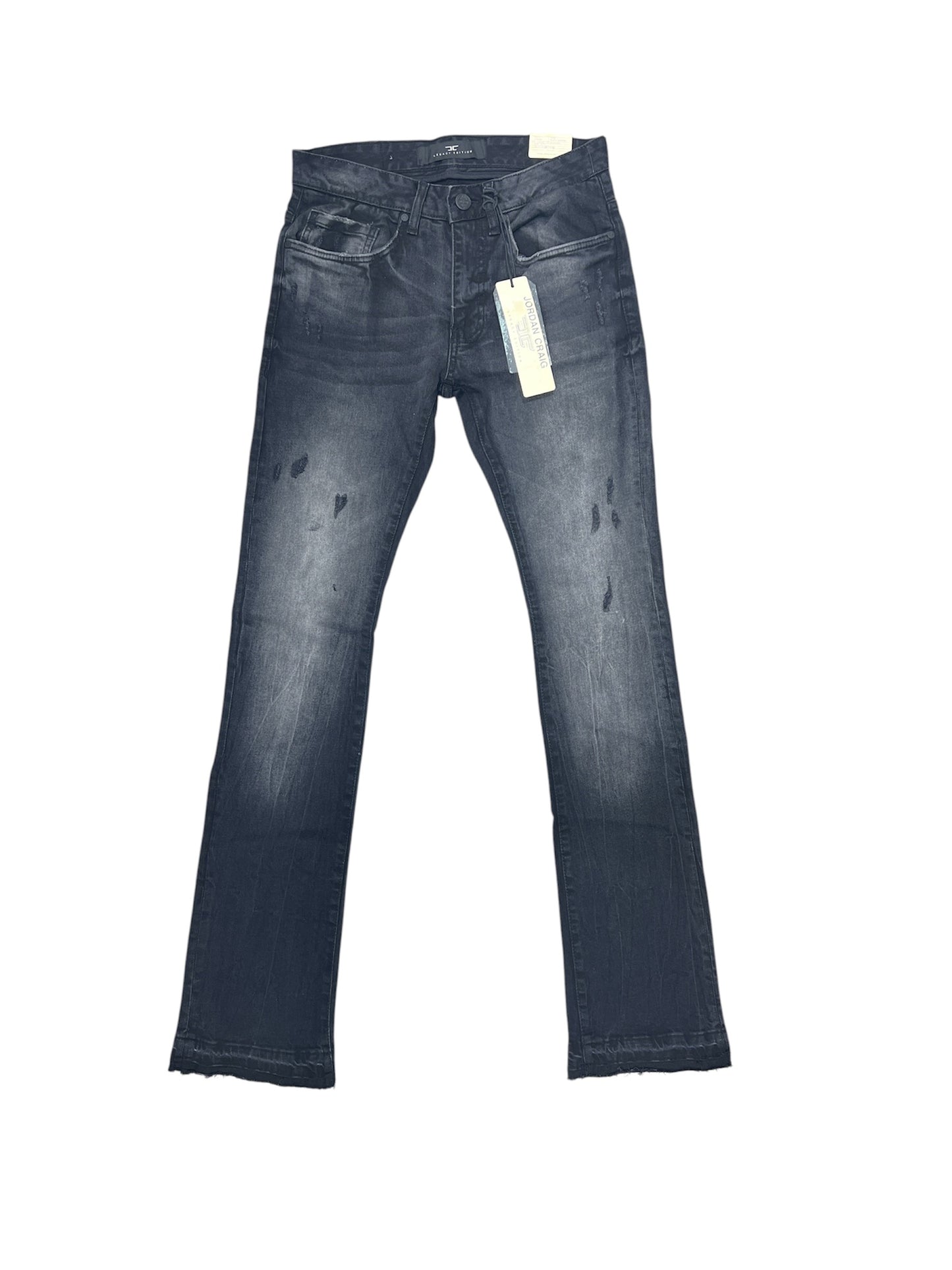Jordan Craig Martin Stacked Denim Jeans-Black Shadow