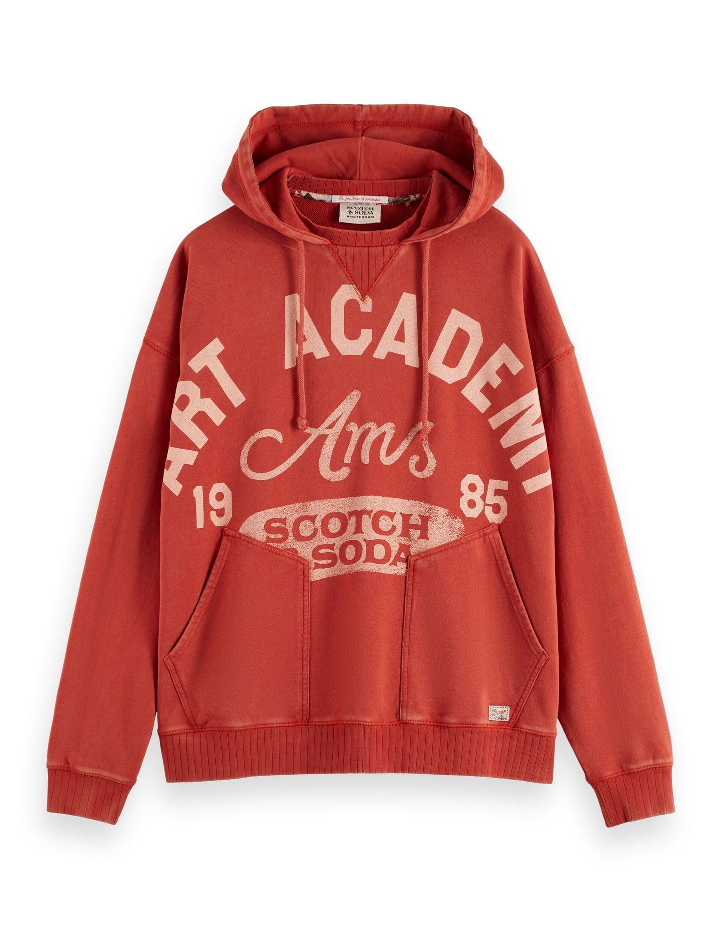 Scotch & Soda Wash Artwork Hoodie - Ketchup
