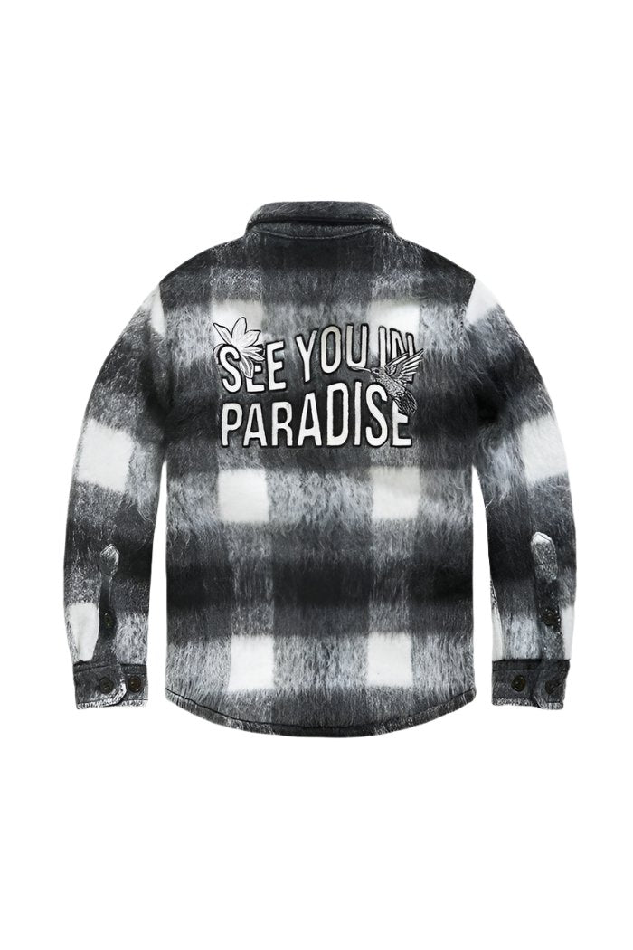 Jordan Craig See You In Paradise Flannel Shacket -Black (KIDS)