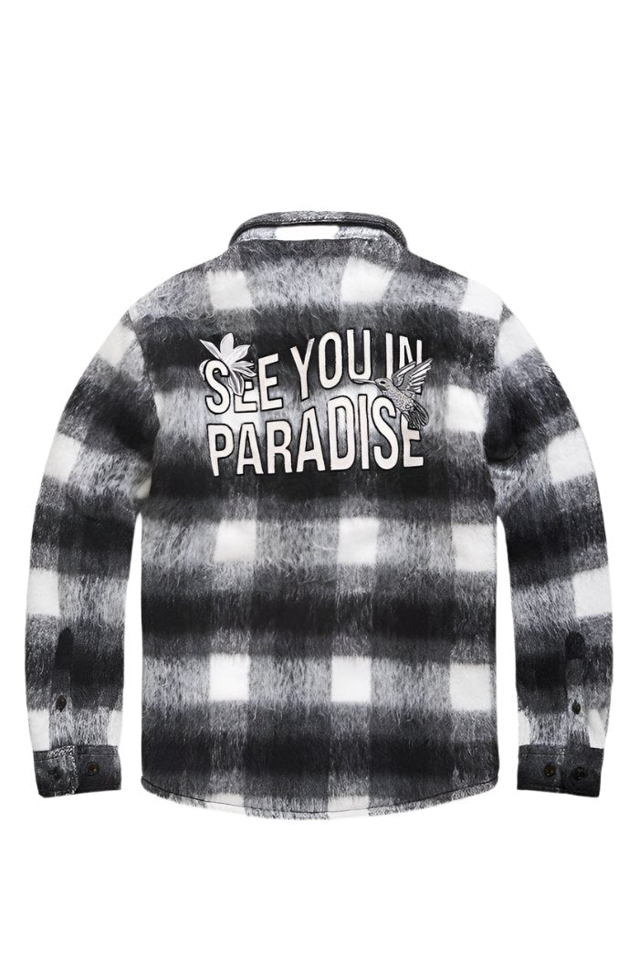 Jordan Craig See You In Paradise Flannel Shacket-Black