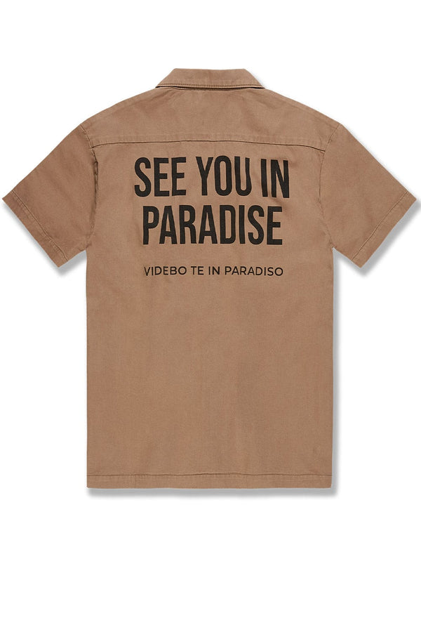 Jordan Craig SYIP Vintage S/S Work Shirt-Khaki