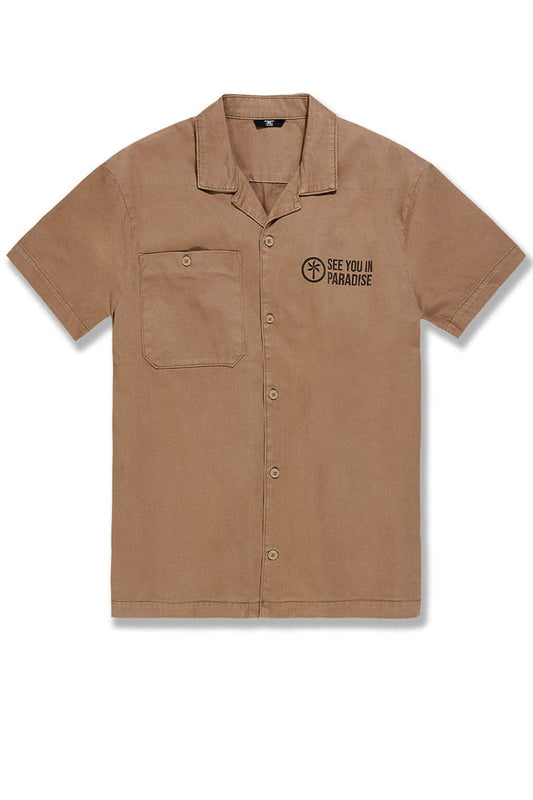 Jordan Craig SYIP Vintage S/S Work Shirt-Khaki