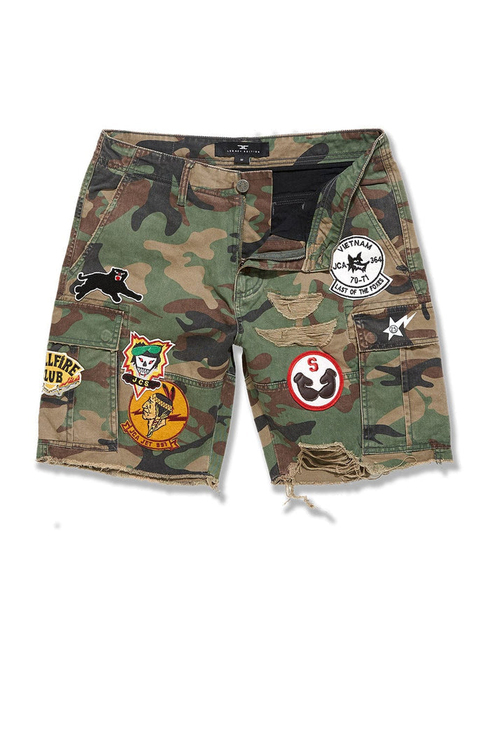 Jordan Craig Retro War Angel Cargo Shorts-Vintage Camo