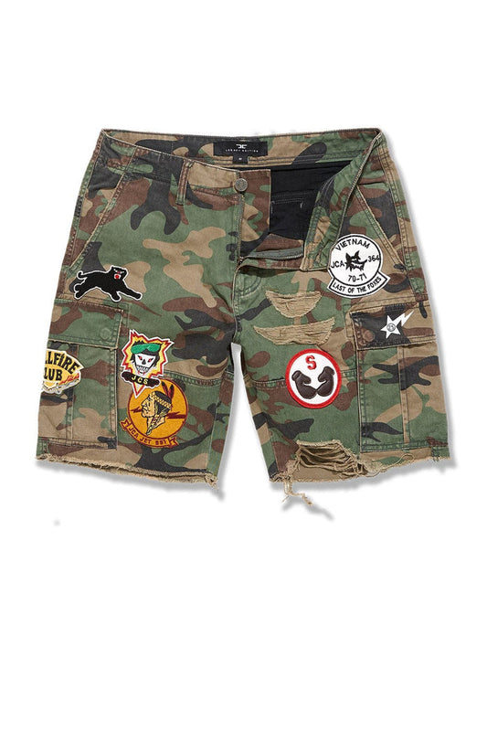 Jordan Craig Retro War Angel Cargo Shorts-Vintage Camo