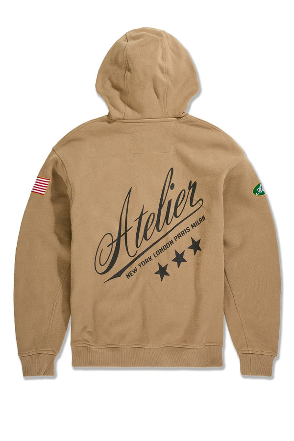 Jordan Craig Atelier Pullover Hoodie-Khaki Stone