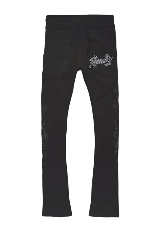 Jordan Craig Kids Paradise Tour Stacked Sweatpants- Noir (KIDS)