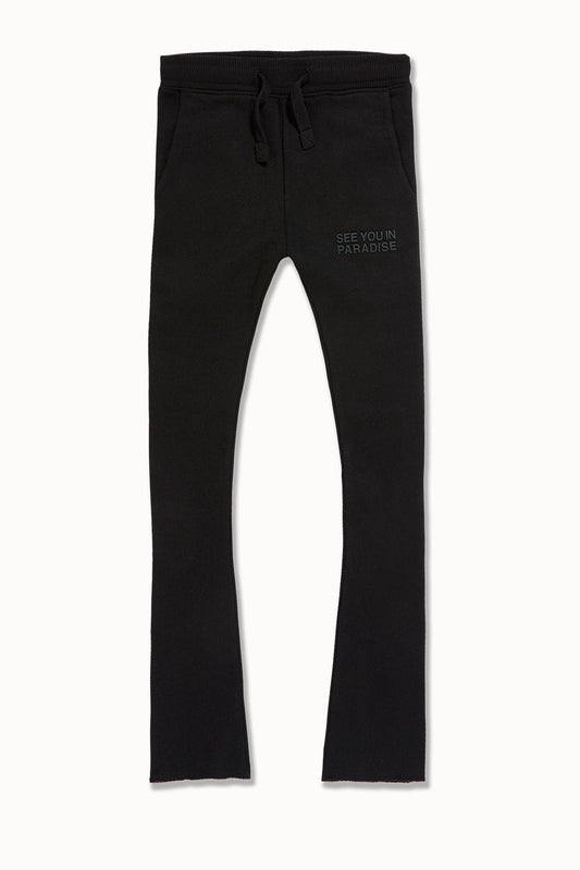 Jordan Craig Kids SYIP Tonal Stacked Sweatpants-Black