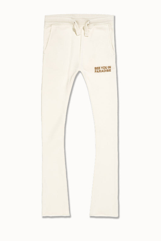Jordan Craig Kids SYIP Tonal Stacked Sweatpants-Bone