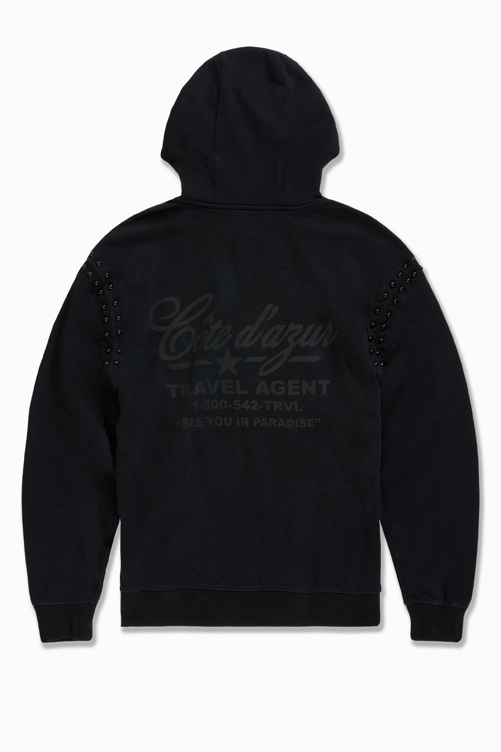 See You In Paradise Icon Zip Up Hoodie - Jet Black