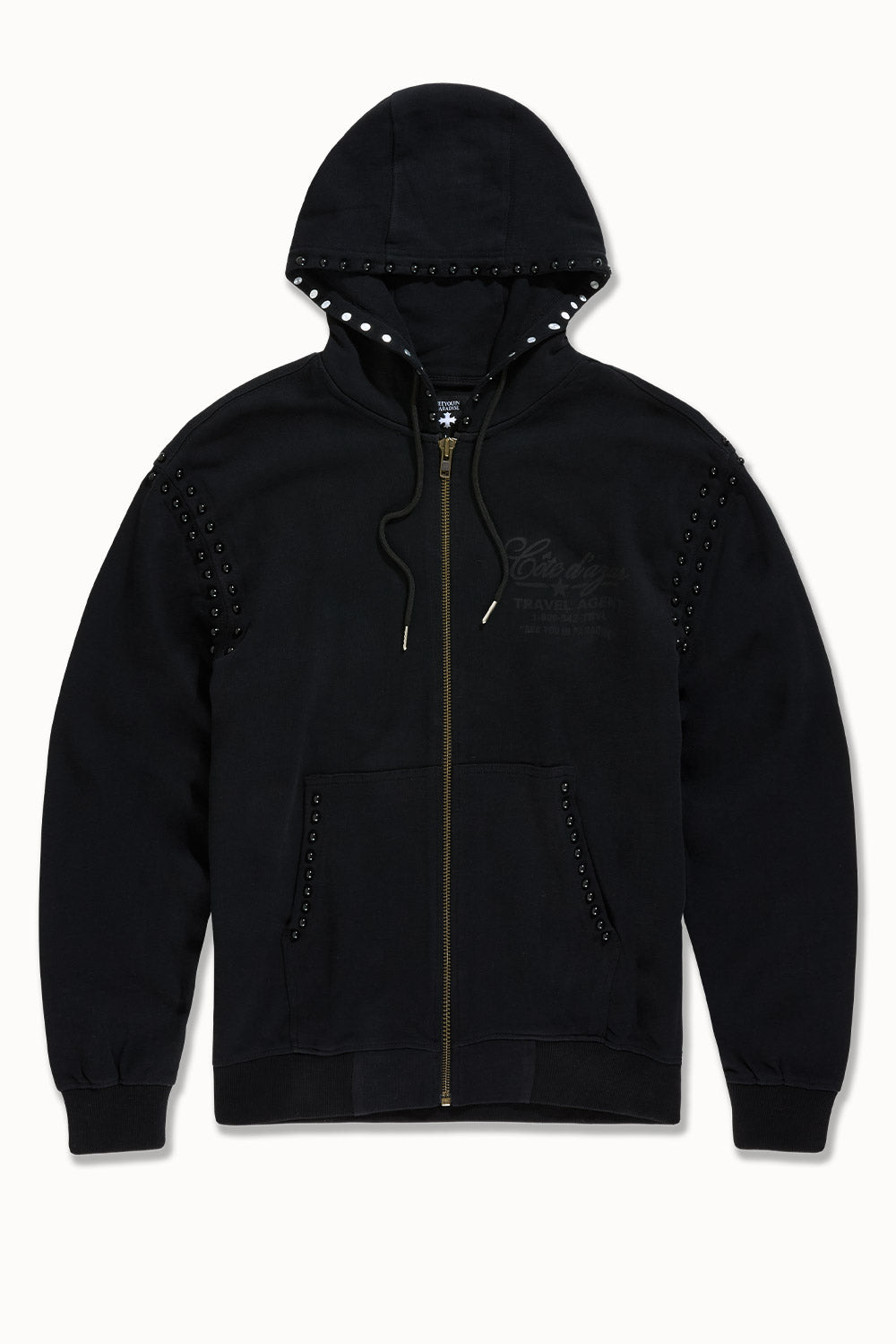 See You In Paradise Icon Zip Up Hoodie - Jet Black