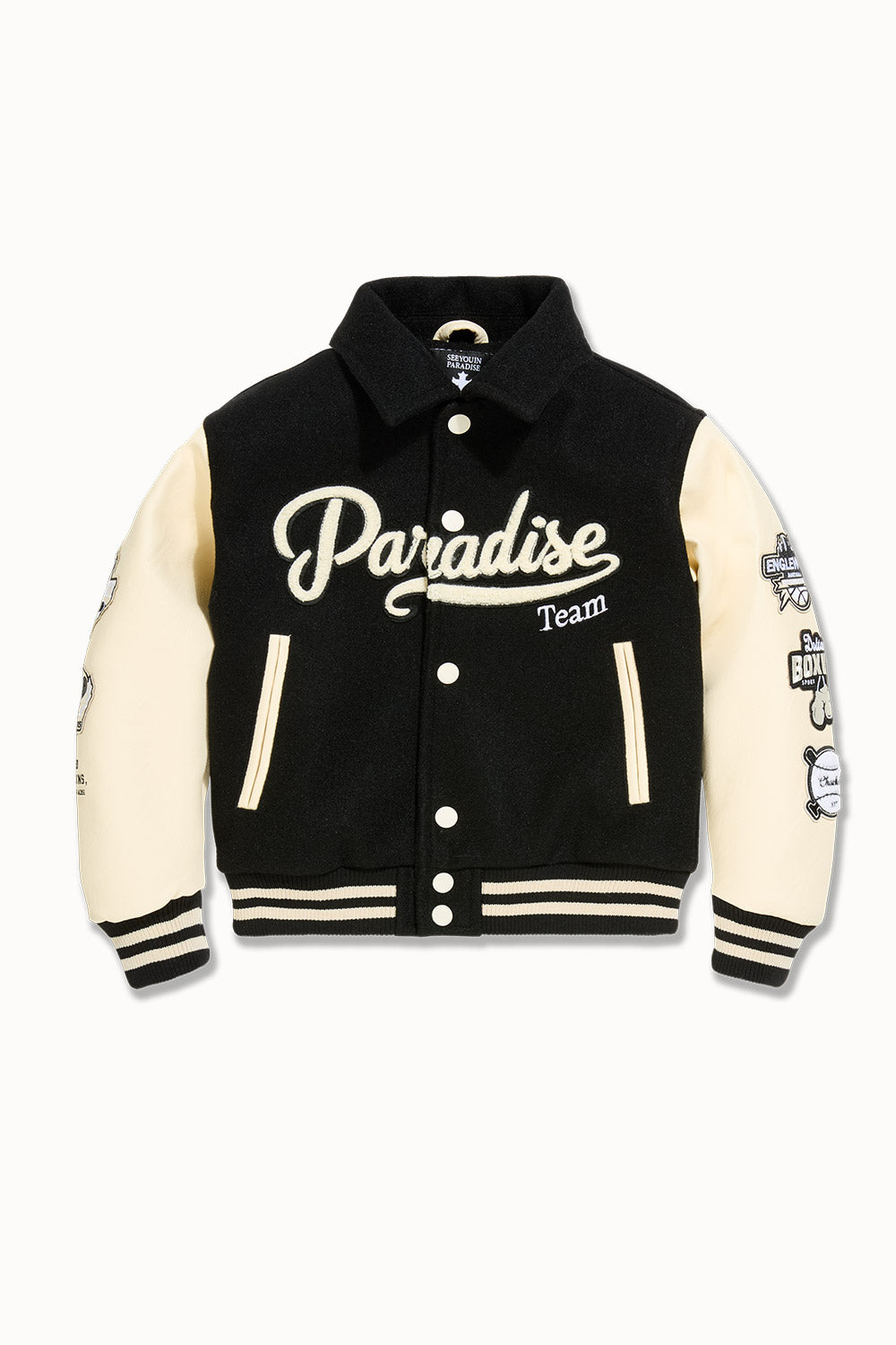 Jordan Craig Kids Paradise Team Varsity Jacket-Black