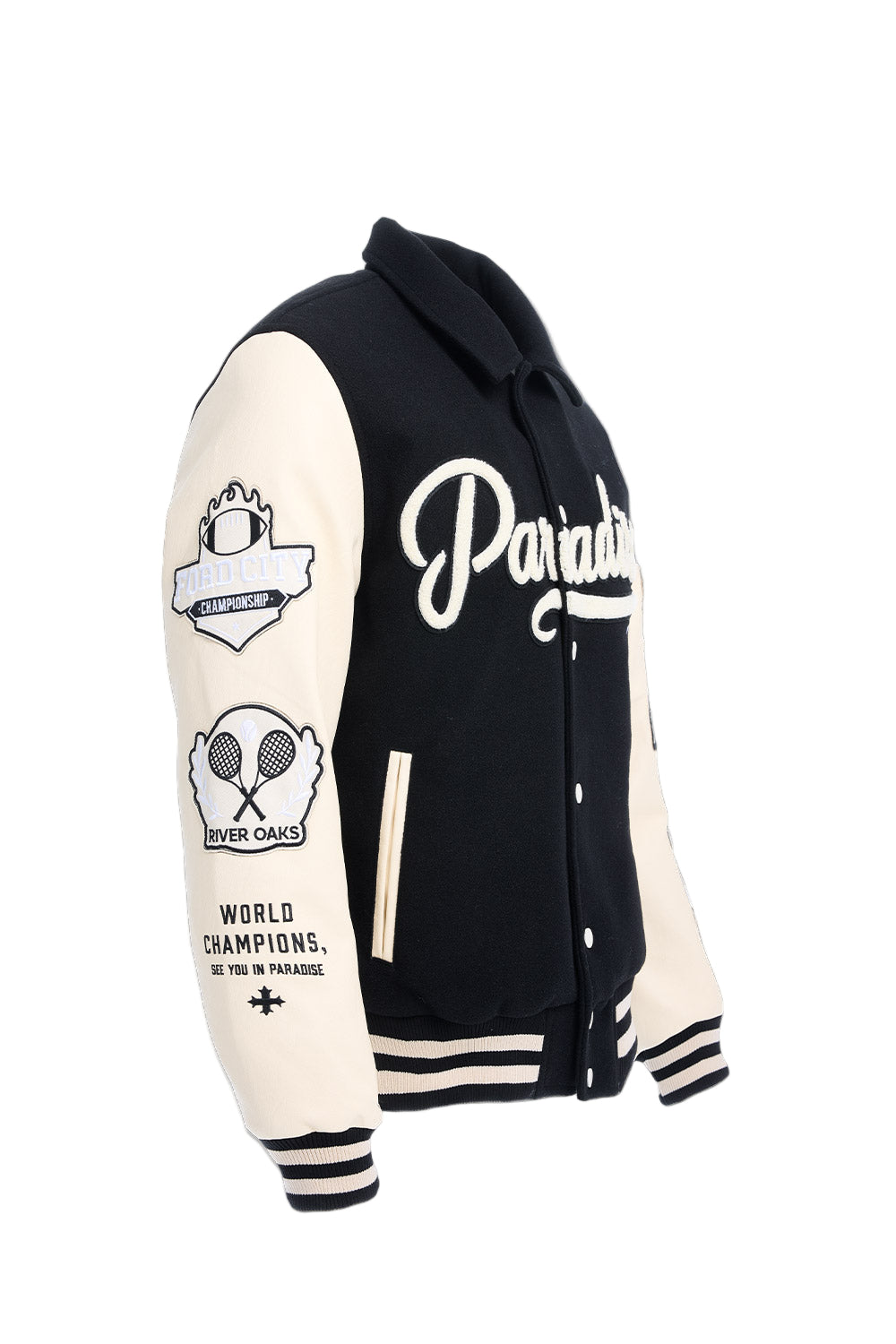Jordan Craig Paradise Team Varsity Jacket-Black