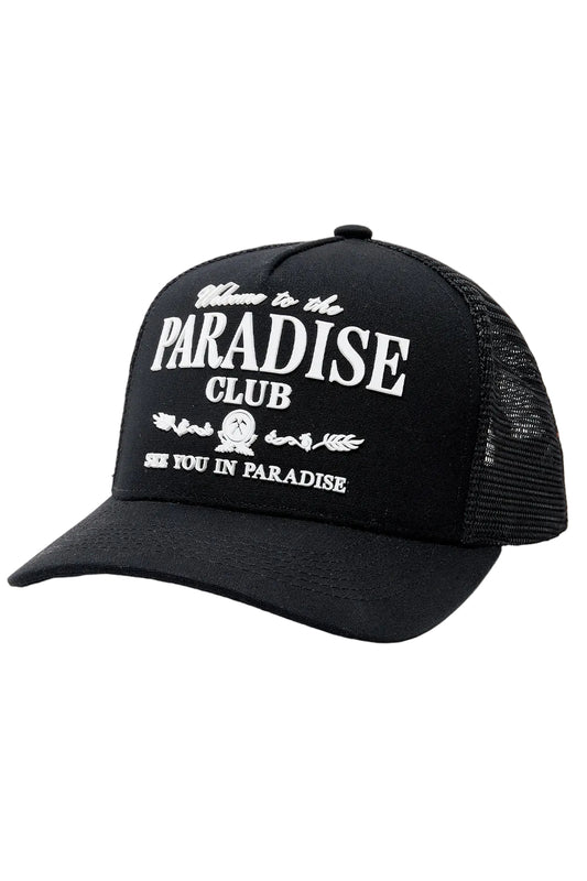 See You In Paradise Club Trucker Hat-Black