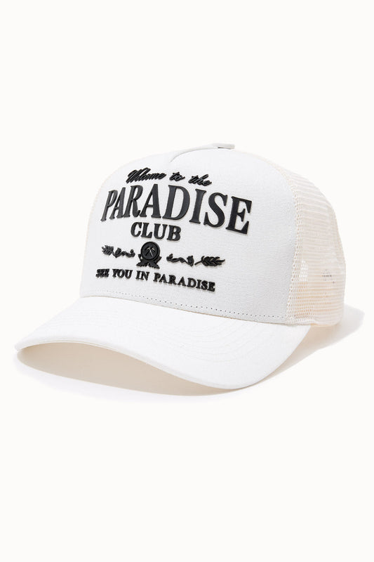 See You In Paradise Club Trucker Hat-White