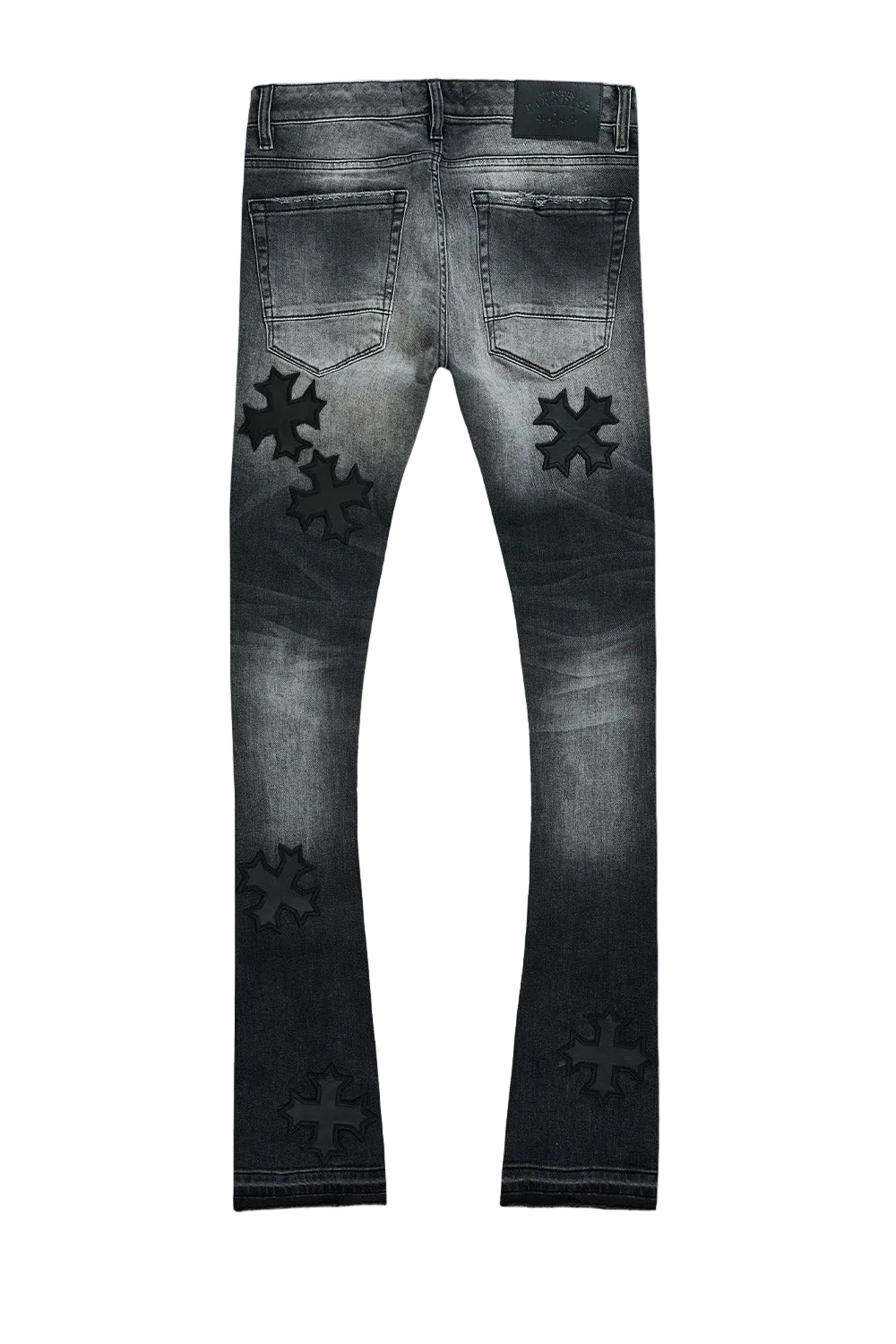 See You In Paradise Super Skinny Stacked Eden Denim - Black Shadow