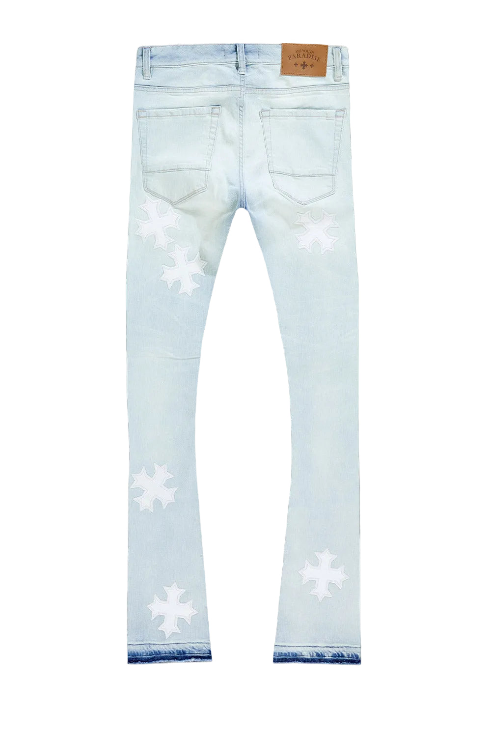 See You In Paradise Super Skinny Stacked Eden Denim - Iced White