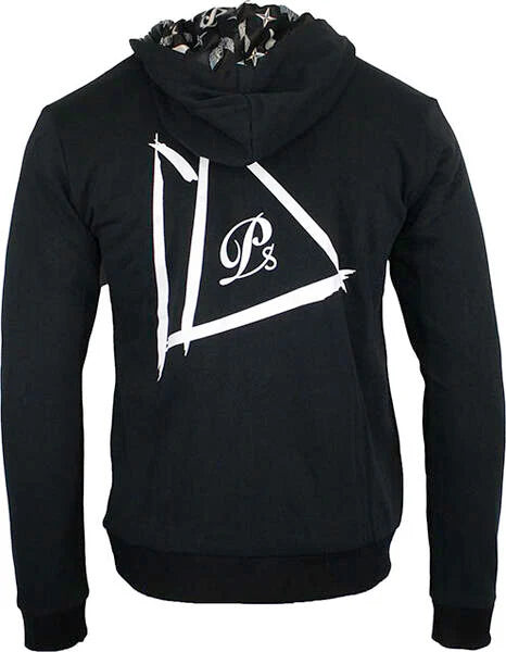 Privilege Society/ Reversible Monogram Hoodie Black