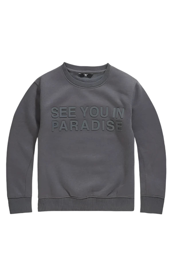 Jordan Craig Paradise Tonal Crewneck Sweatshirt/ Charcoal