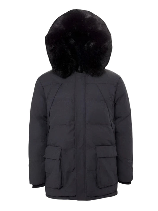 Jordan Craig Bismarck Fur Lined Parka Coat- Black